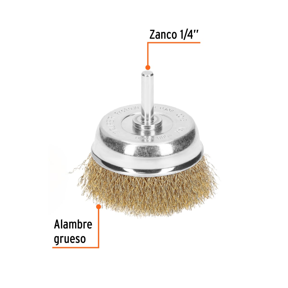 billa tipo copa 2-3/4'' alambre grueso para taladro. truper2