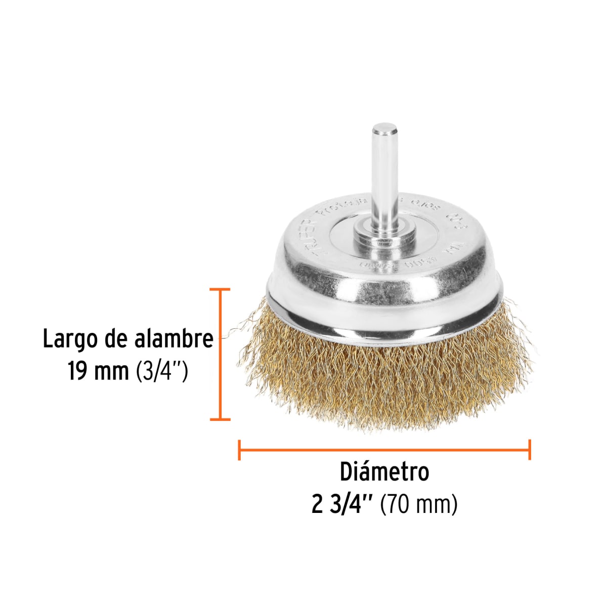 billa tipo copa 2-3/4'' alambre grueso para taladro. truper3