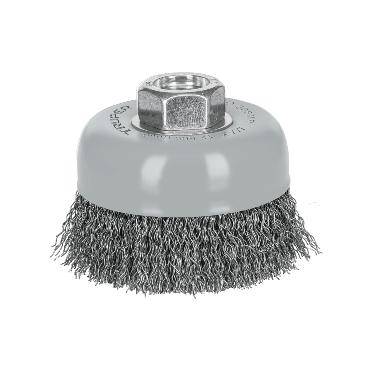 Escobilla tipo copa 3'' alambre ondulado fino multi-rosca Truper1