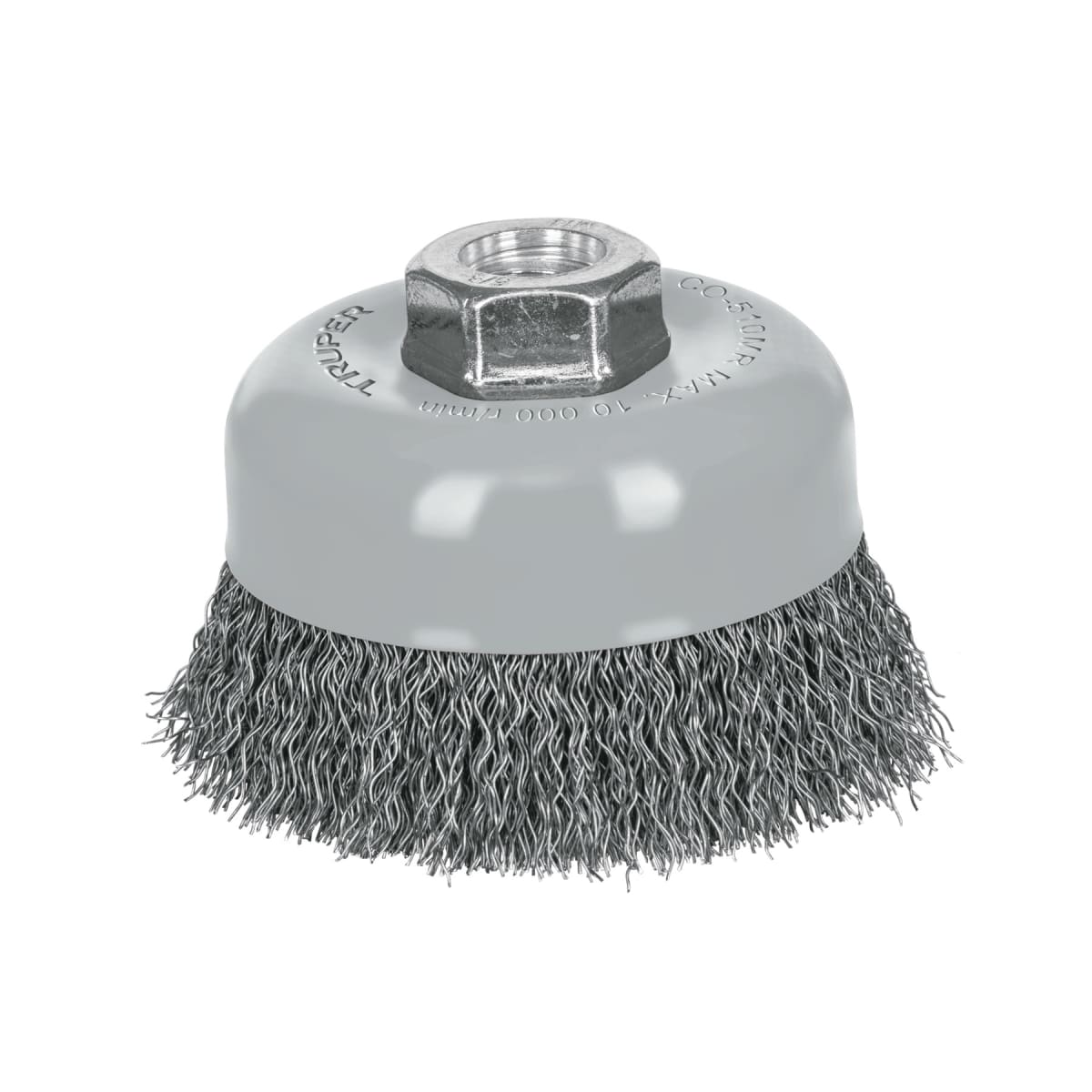 Escobilla tipo copa 4´´ alambre ondulado fino, Multi-rosca, Truper1