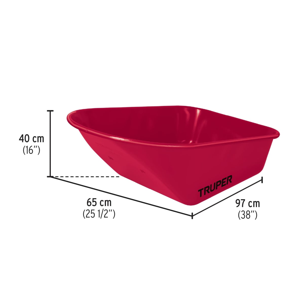 Tolva para carretilla CAT- 60 / T-6, Truper2