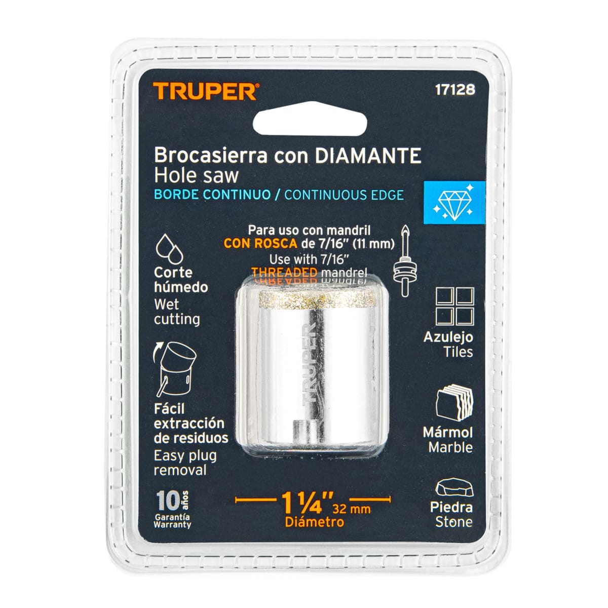 Sierra copa con diamante 1-1/4´´ borde continuo, Truper4