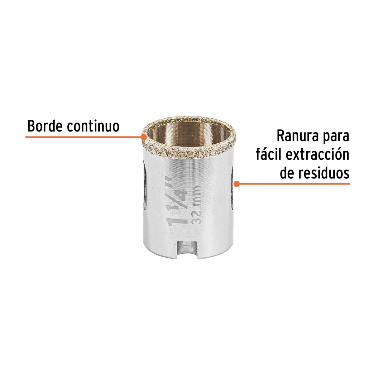 Sierra copa con diamante 1-1/4´´ borde continuo, Truper2