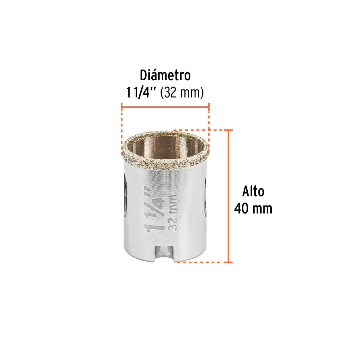 Sierra copa con diamante 1-1/4´´ borde continuo, Truper3