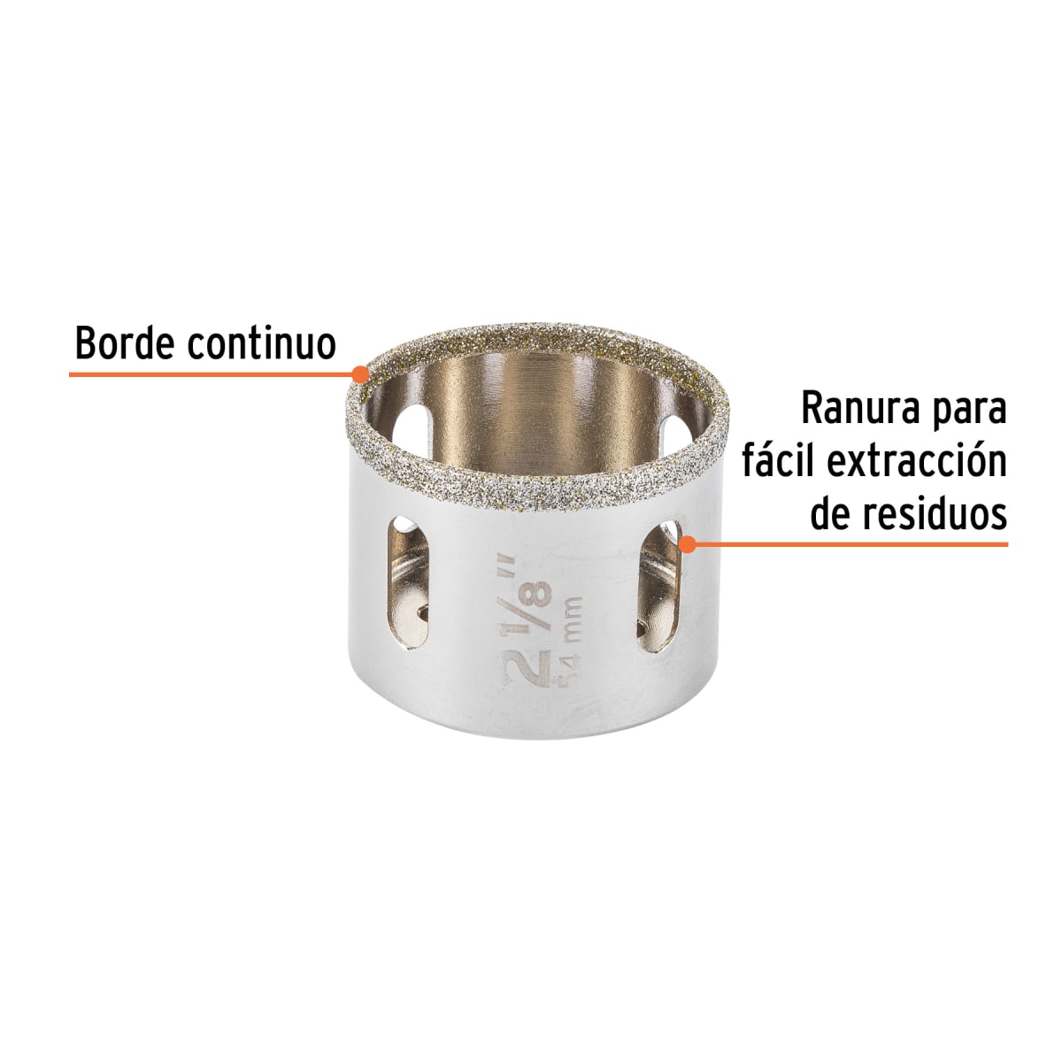 Sierra copa con diamante 2-1/8´´ borde continuo, Truper2