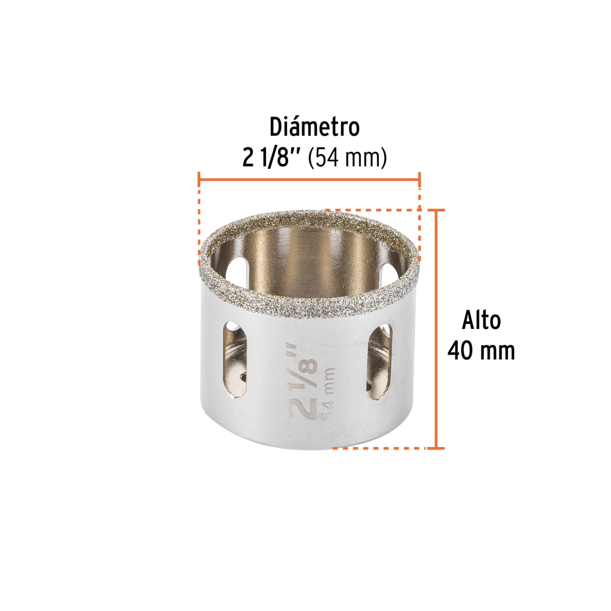 Sierra copa con diamante 2-1/8´´ borde continuo, Truper3