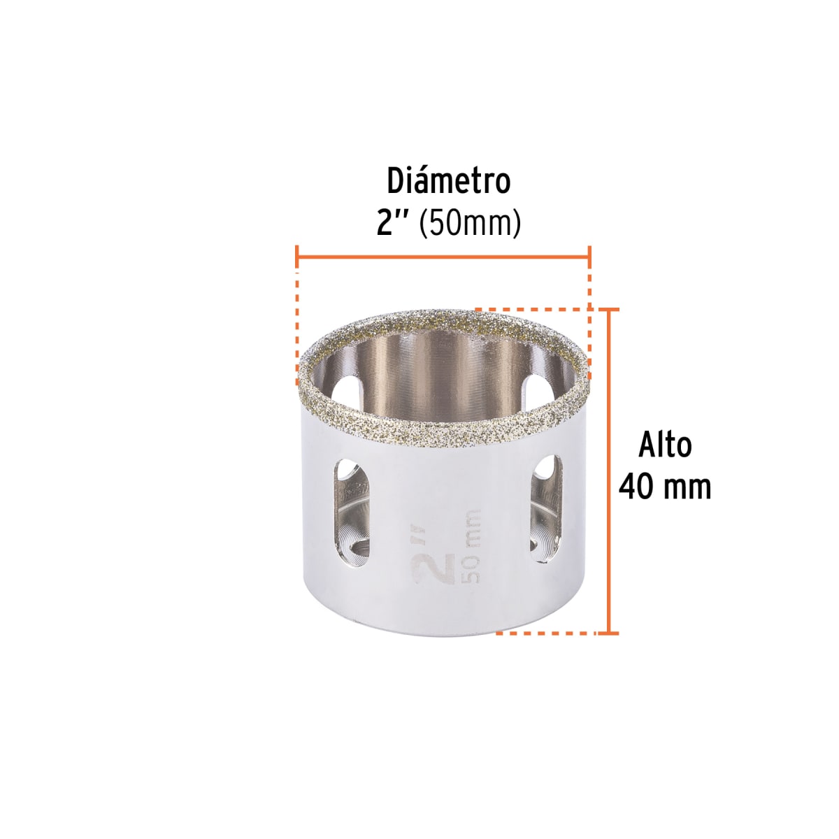 Sierra copa con diamante 2´´ borde continuo, Truper2