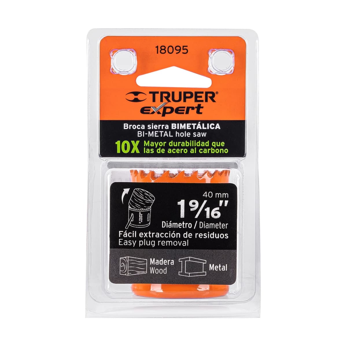 Sierra copa bimetálica 1-9/16''  expert Truper4