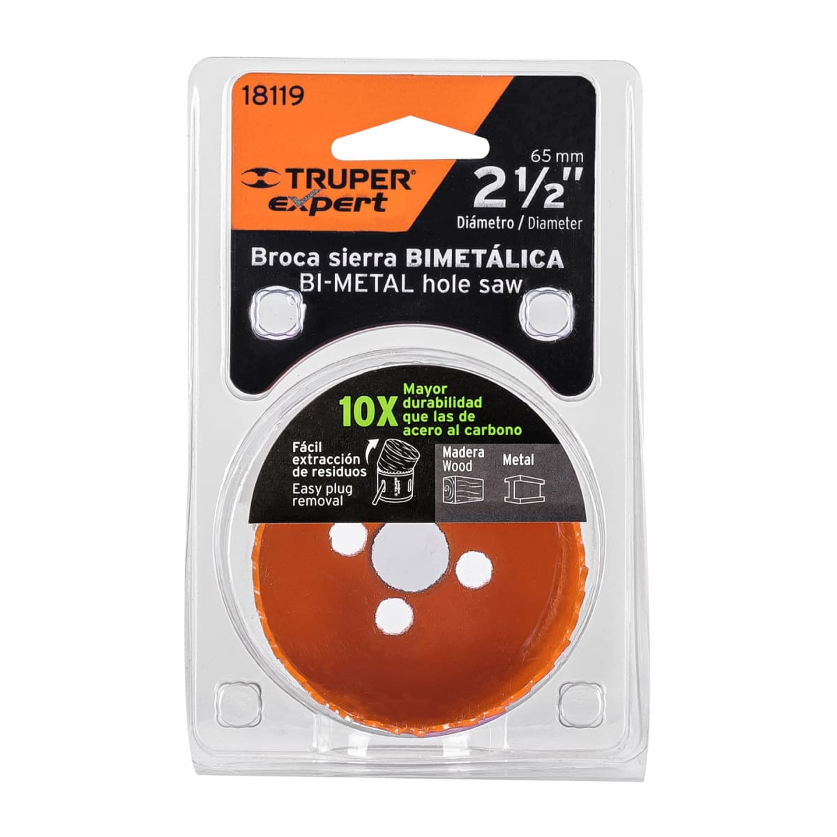 Sierra copa bimetálica 2-1/2´´, Truper Expert4