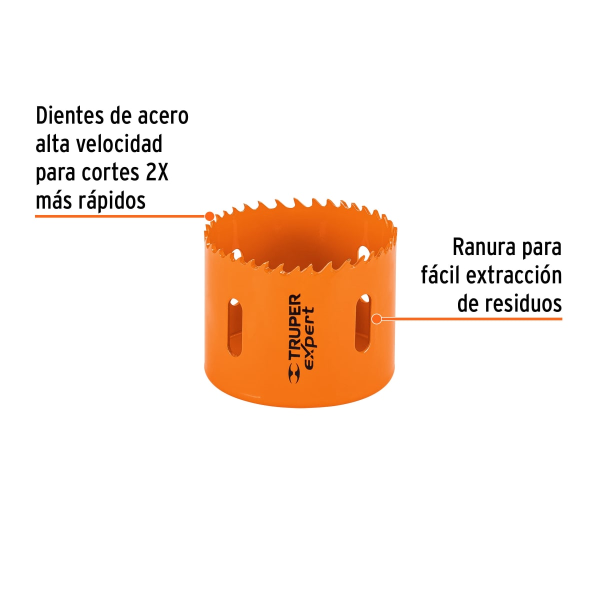 Sierra copa bimetálica 2-1/2´´, Truper Expert2