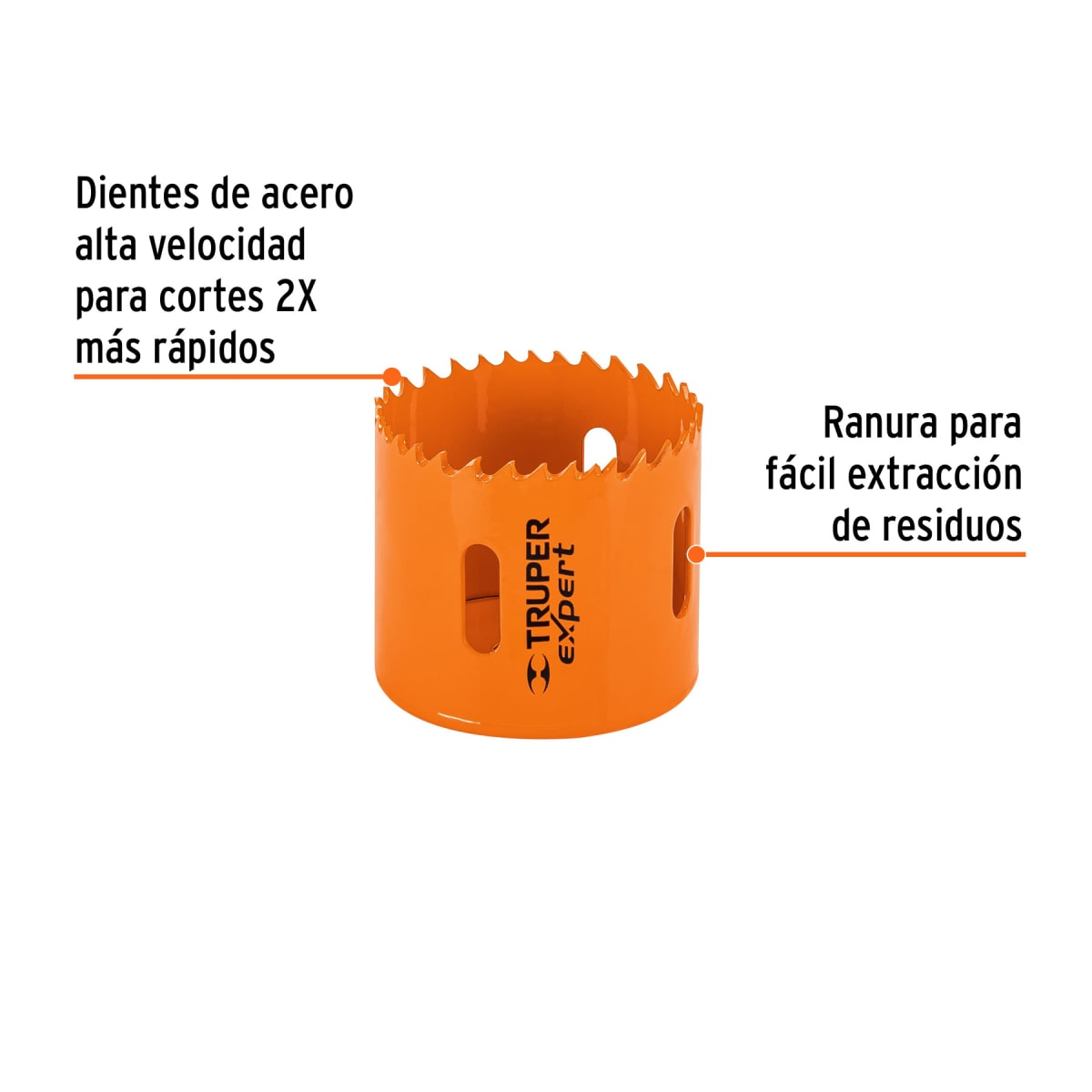 Sierra copa bimetálica 2-1/4'' Truper Expert2