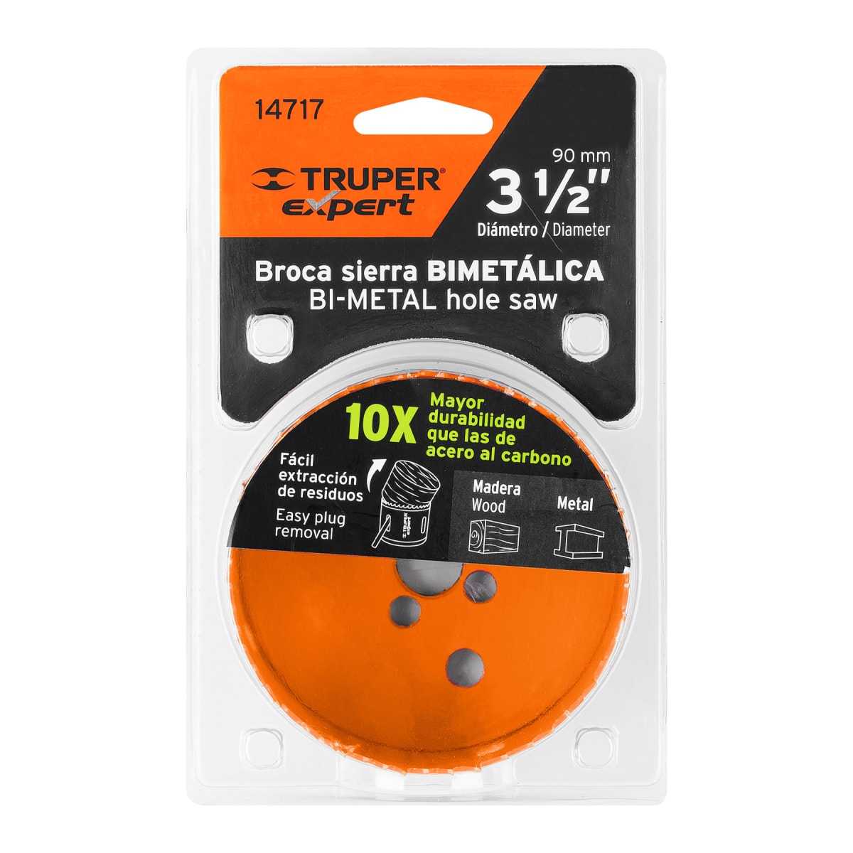 Sierra copa bimetálica 3-1/2´´, Truper Expert4