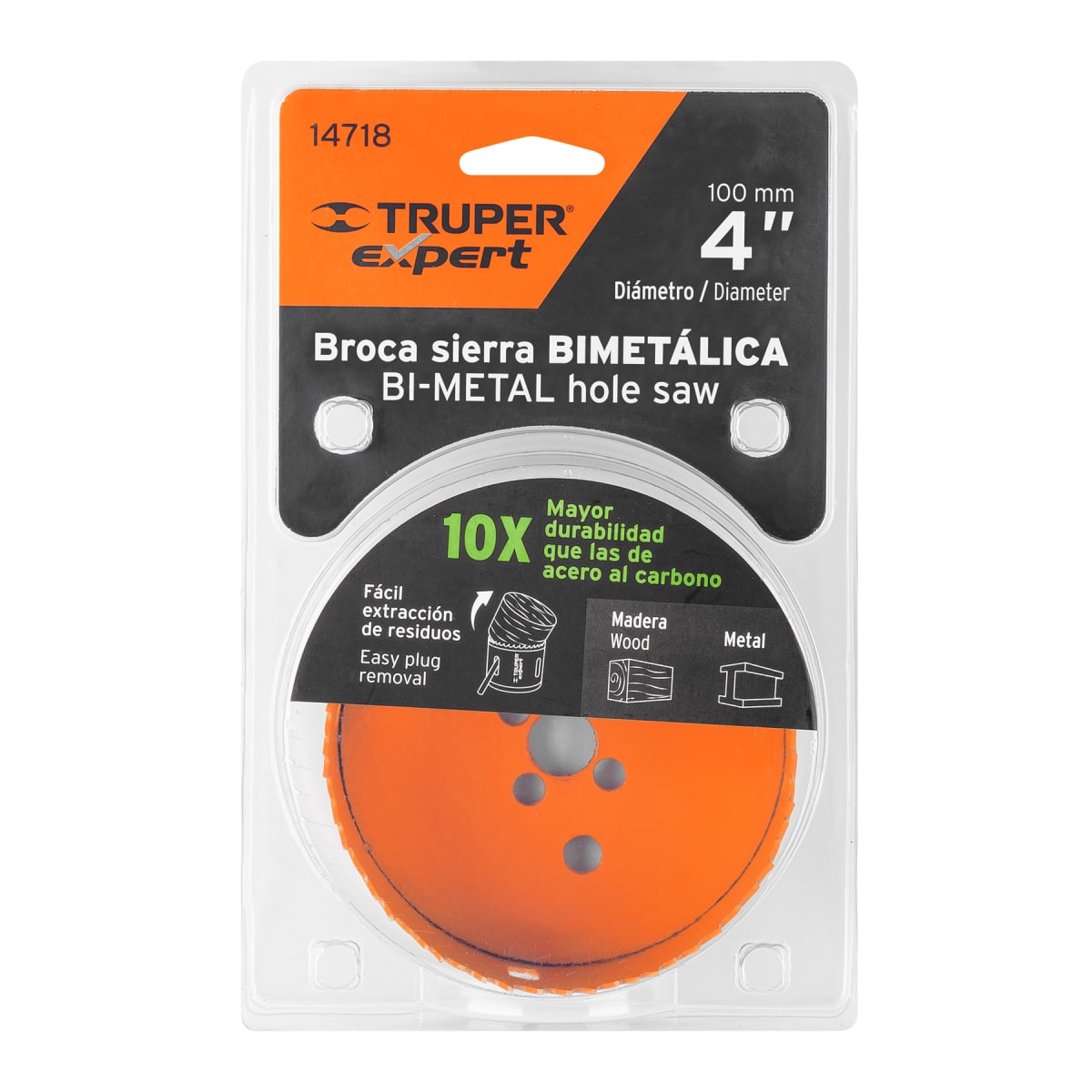 Sierra copa bimetálica 4'' Truper expert4