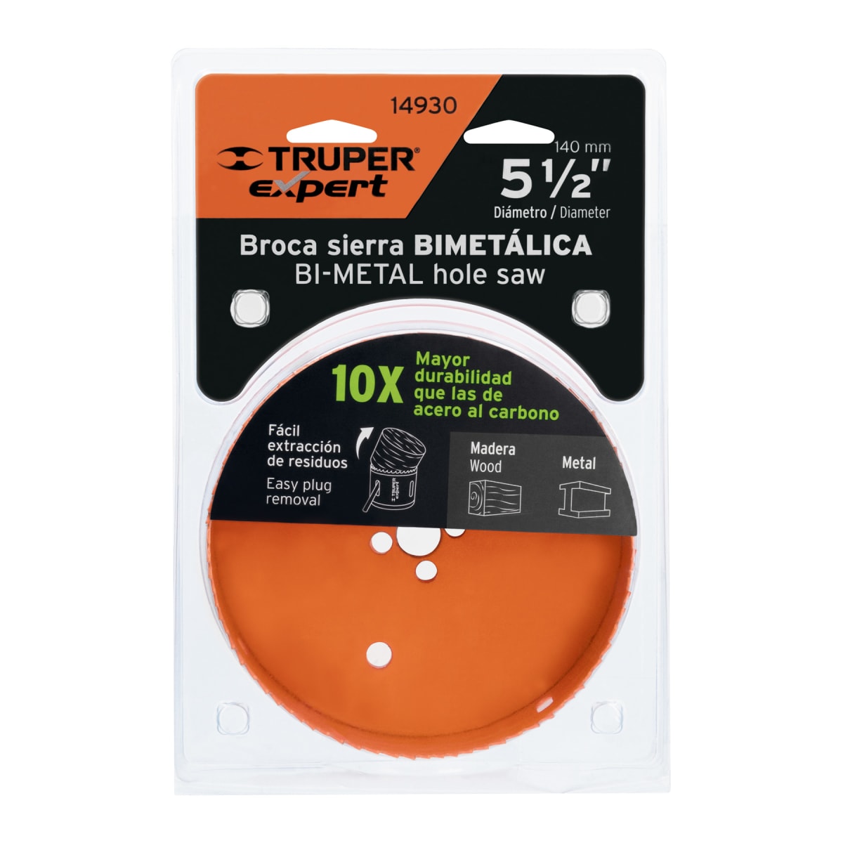 Sierra copa bimetálica 5-1/2´´, Truper Expert4