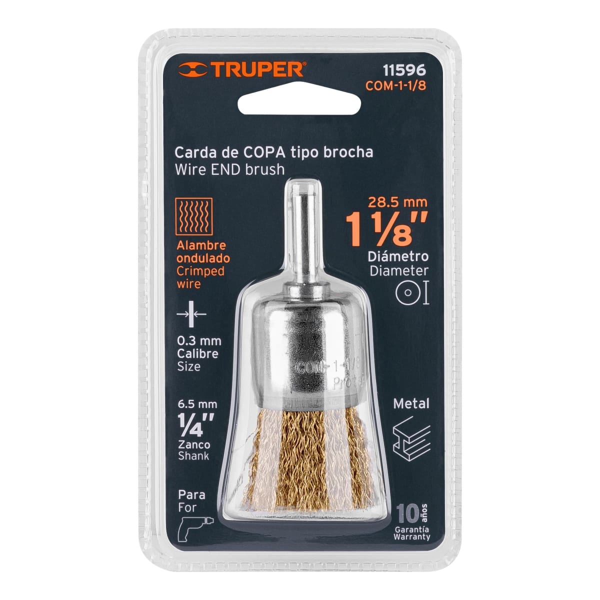 Escobilla tipo copa 1-1/8´´ alambre grueso para taladro, Truper4