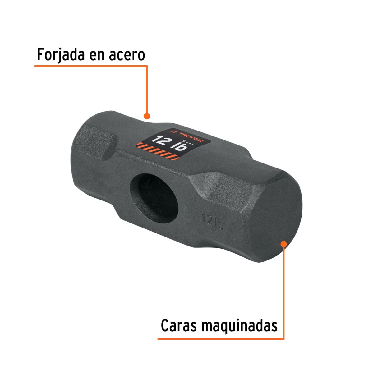 Cabeza de comba octagonal de 12 lb, Truper2