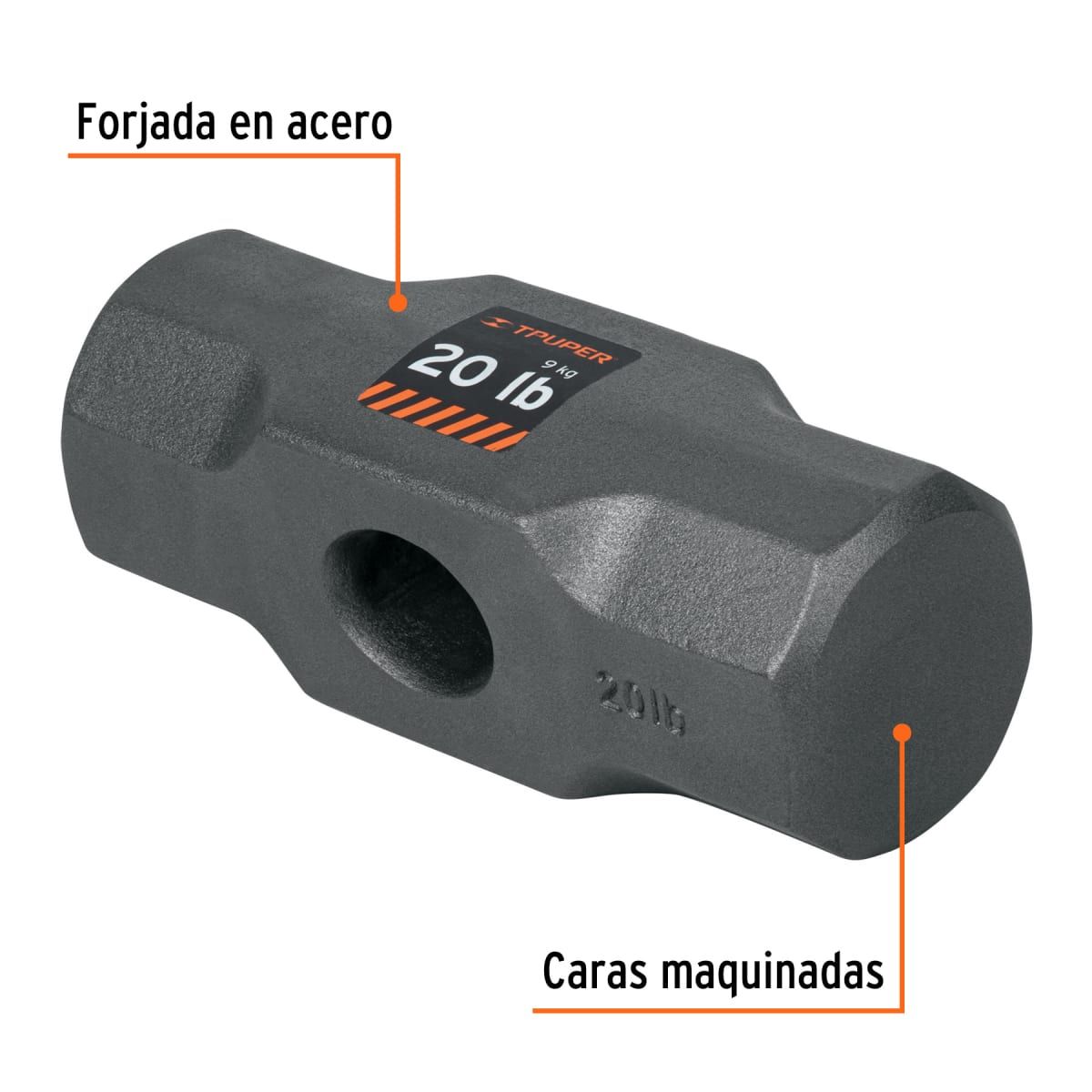 Cabeza de comba octagonal de 20 lb, Truper2