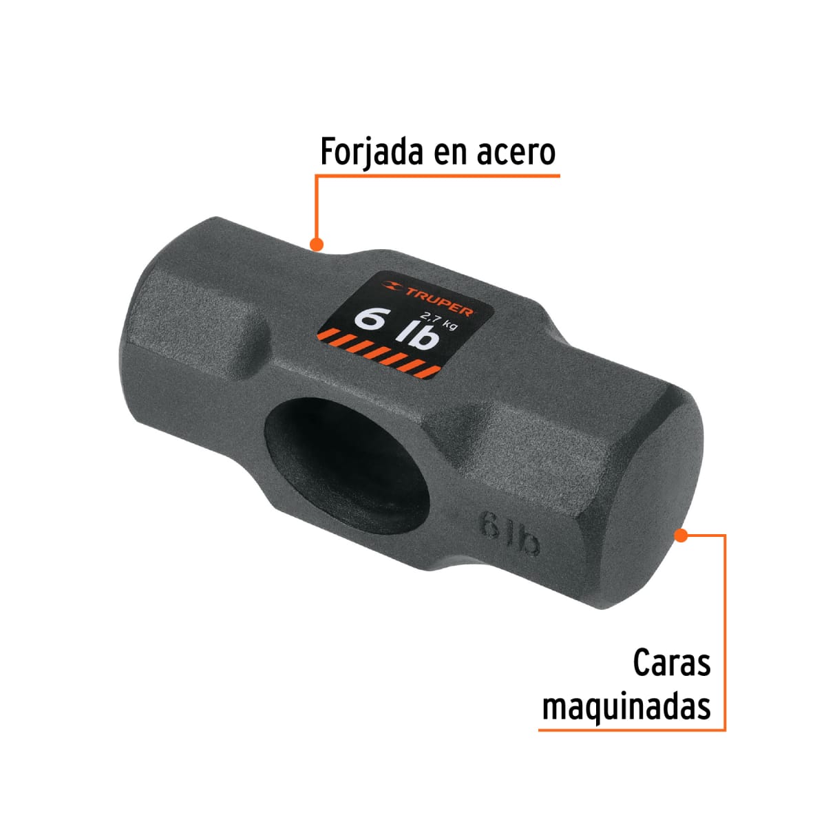 Cabeza de comba octagonal de 6 lb, Truper2