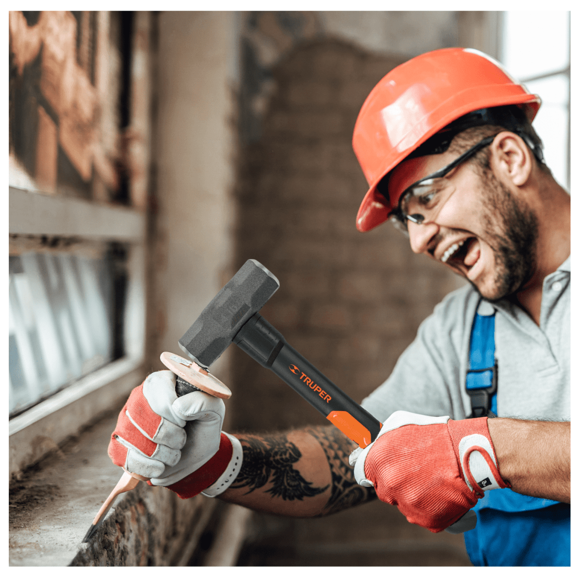 Comba octagonal 3 lb mango de fibra de vidrio 14'' Truper4