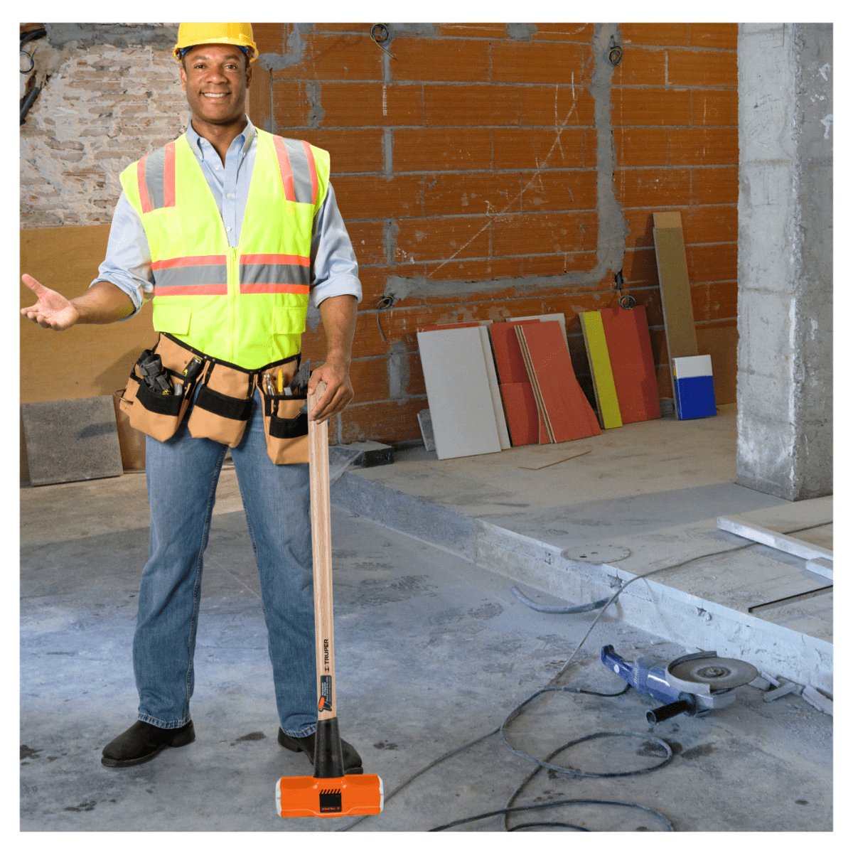 Comba octagonal 20 lb mango de madera 36'' Truper5