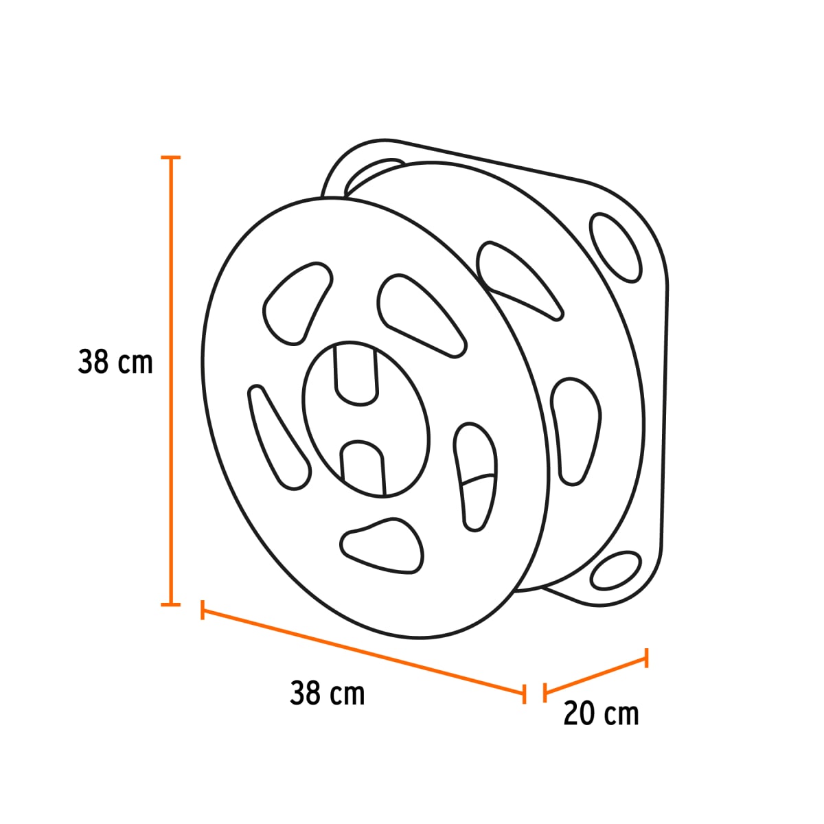 Combo manguera 20m + pistola de riego y porta manguera truper3