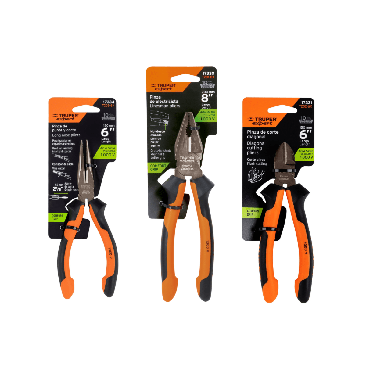 Juego de 3 alicates Dieléctricos x 3 piezas Truper4