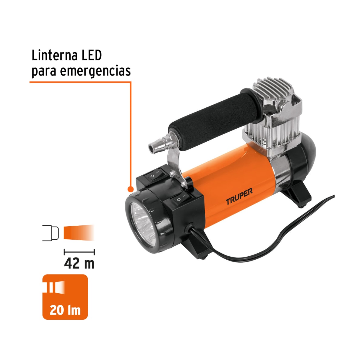 Combo Hidrolavadora 1500PSI + compresor de aire 150PSI Truper8
