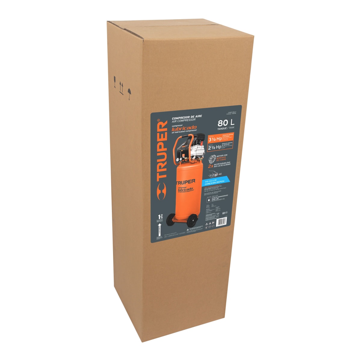 Compresora vertical 80 litros Truper9