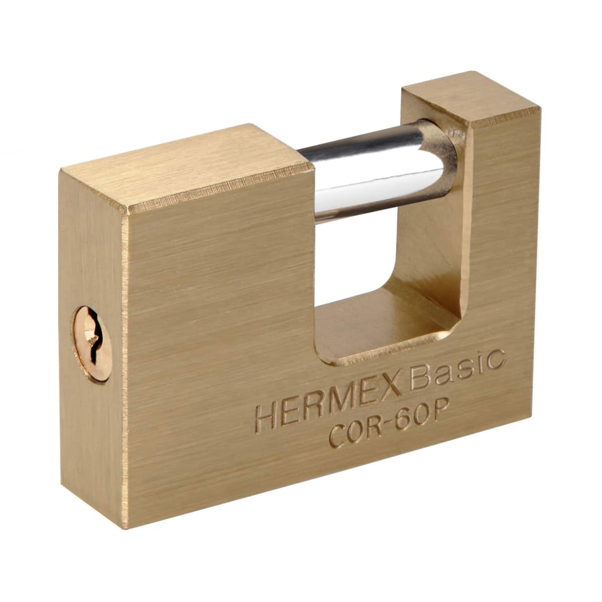 Candado antipalanca 60 mm cuerpo de latón, Hermex Basic1