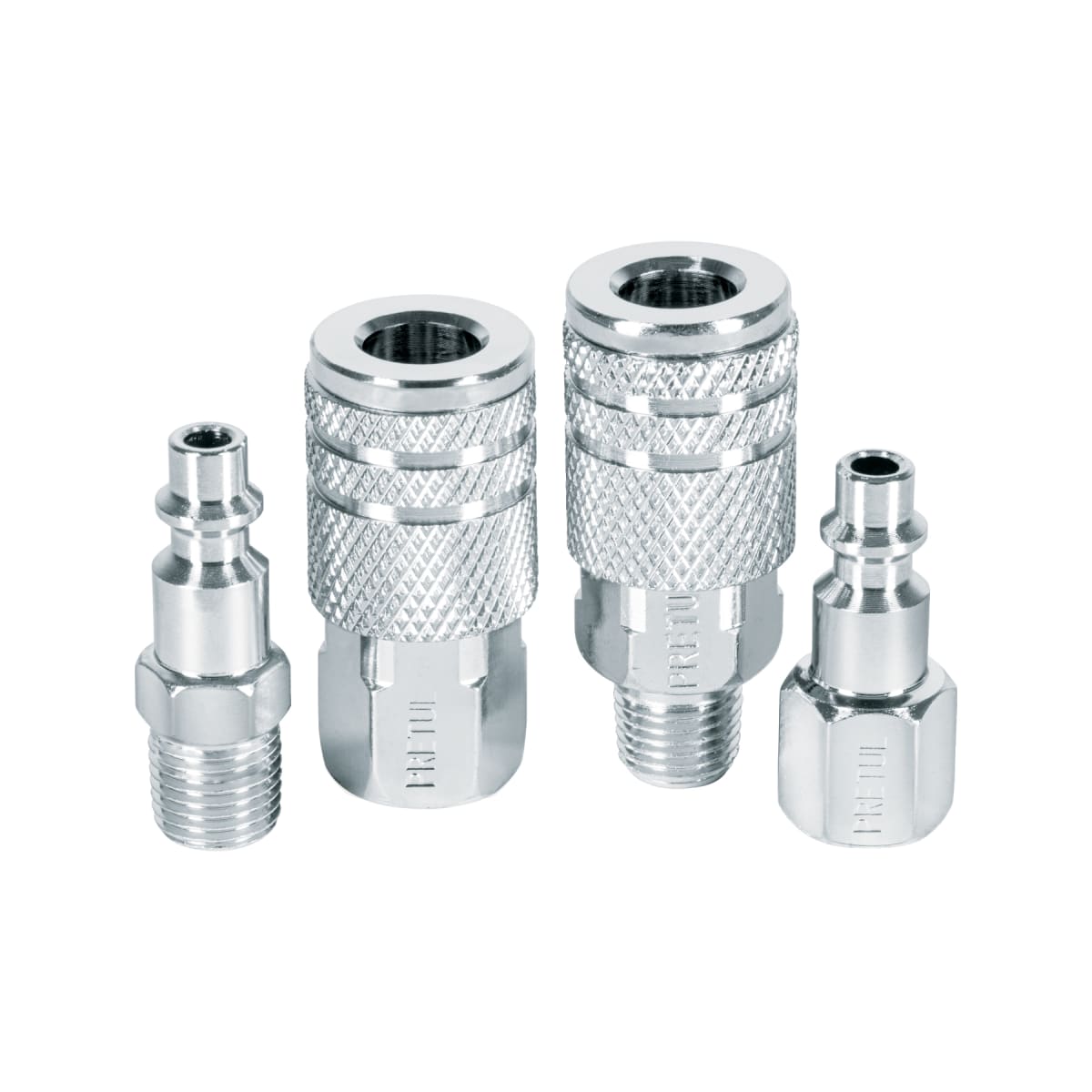 Juego de 2 conectores y 2 acoples para compresora, Pretul1