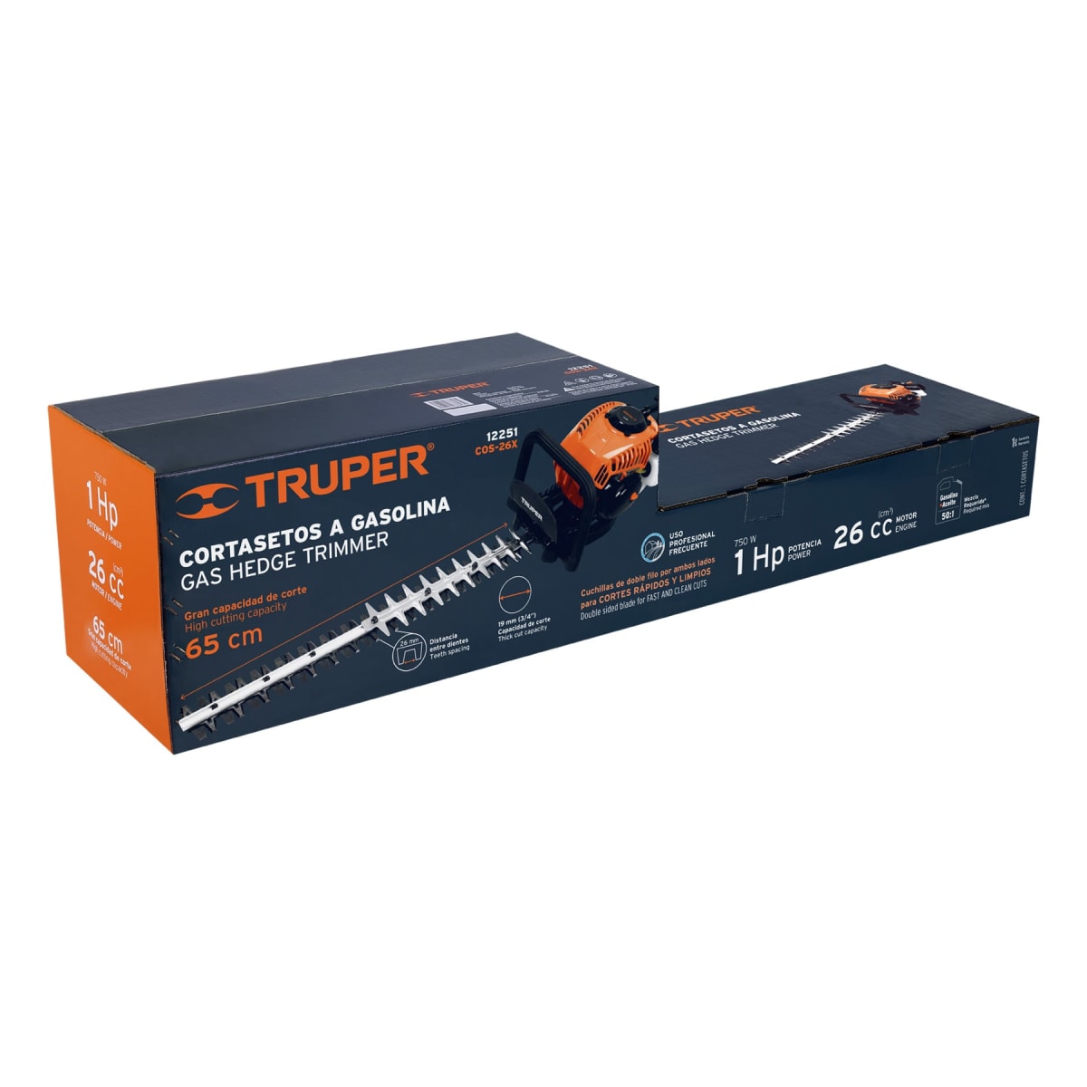 Cortasetos con motor a gasolina 26 cc profesional Truper7