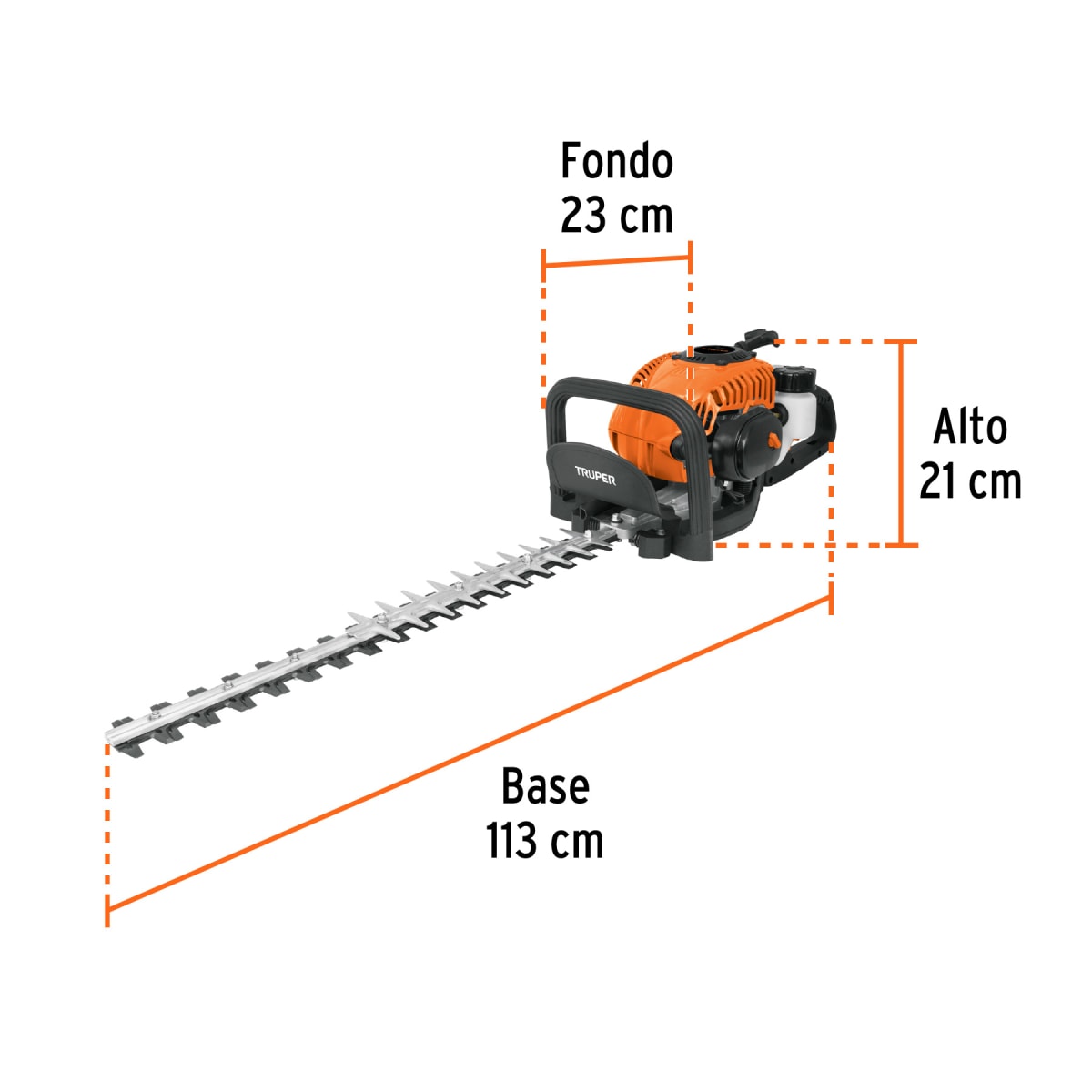 Cortasetos con motor a gasolina 26 cc profesional Truper2