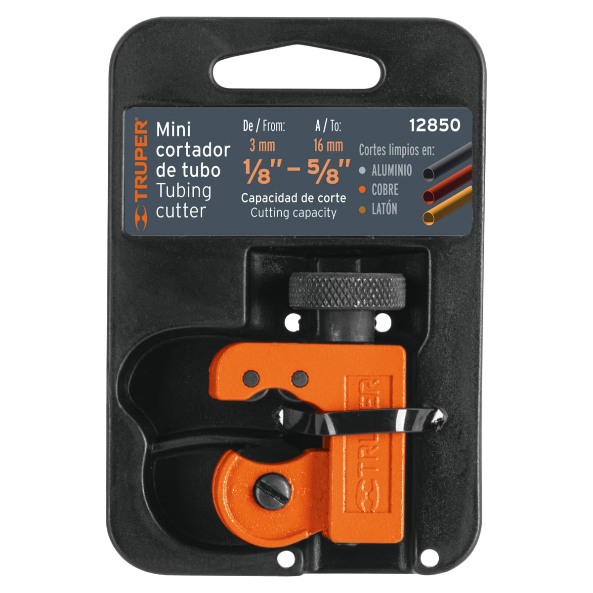 Mini cortador de tubo de cobre 1/8´´ a 5/8´´ cuchilla 18 mm Truper4