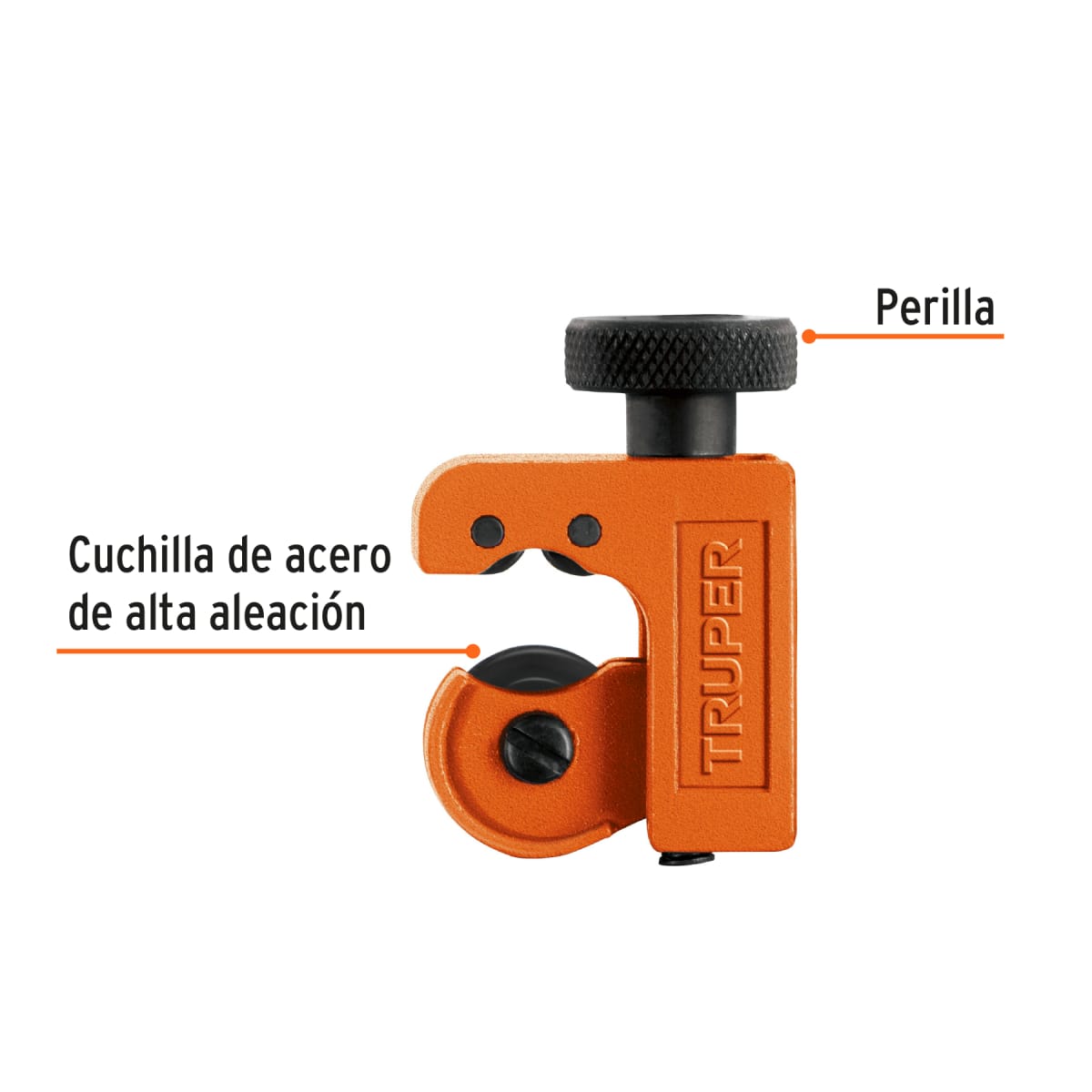 Mini cortador de tubo de cobre 1/8´´ a 5/8´´ cuchilla 18 mm Truper2