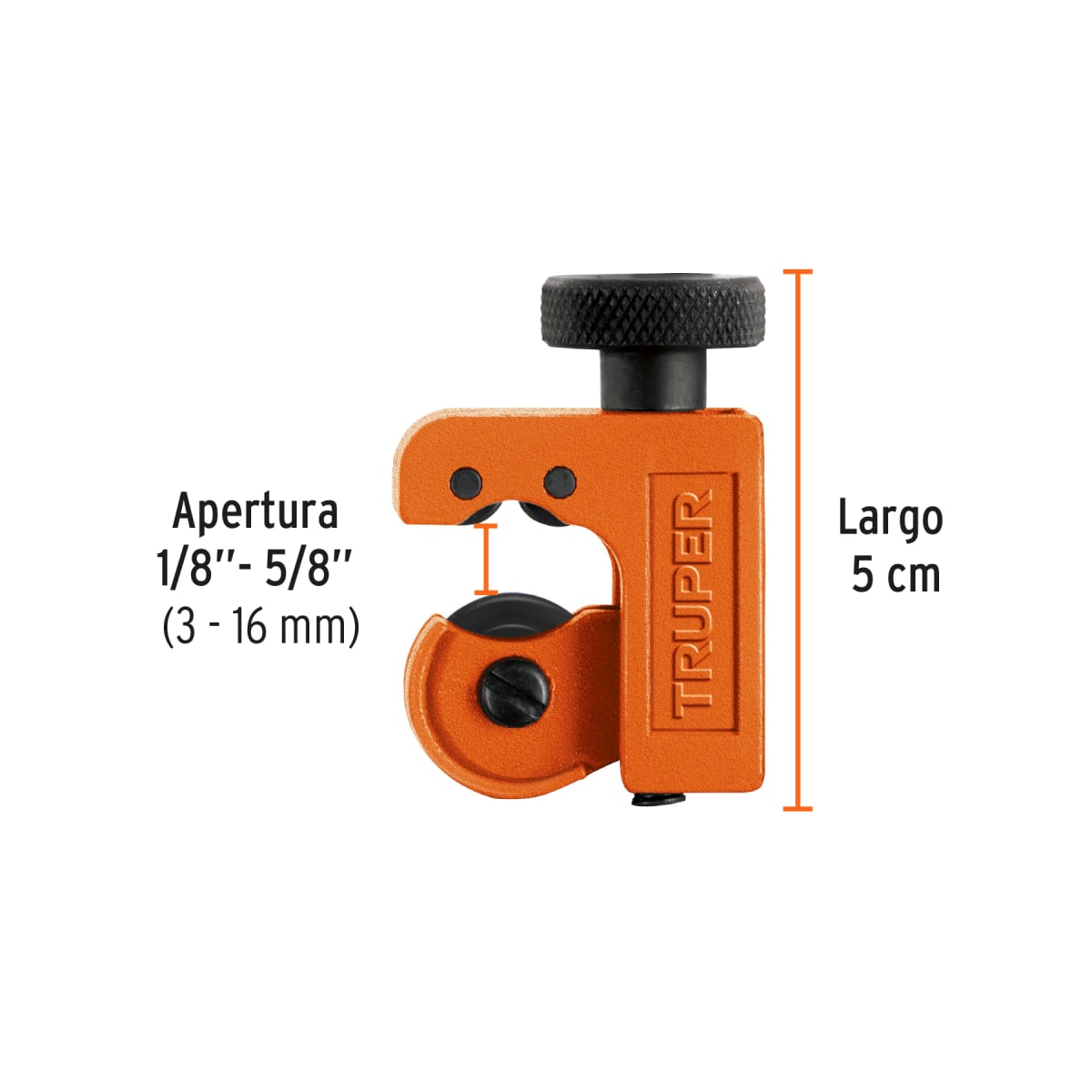 Mini cortador de tubo de cobre 1/8´´ a 5/8´´ cuchilla 18 mm Truper3