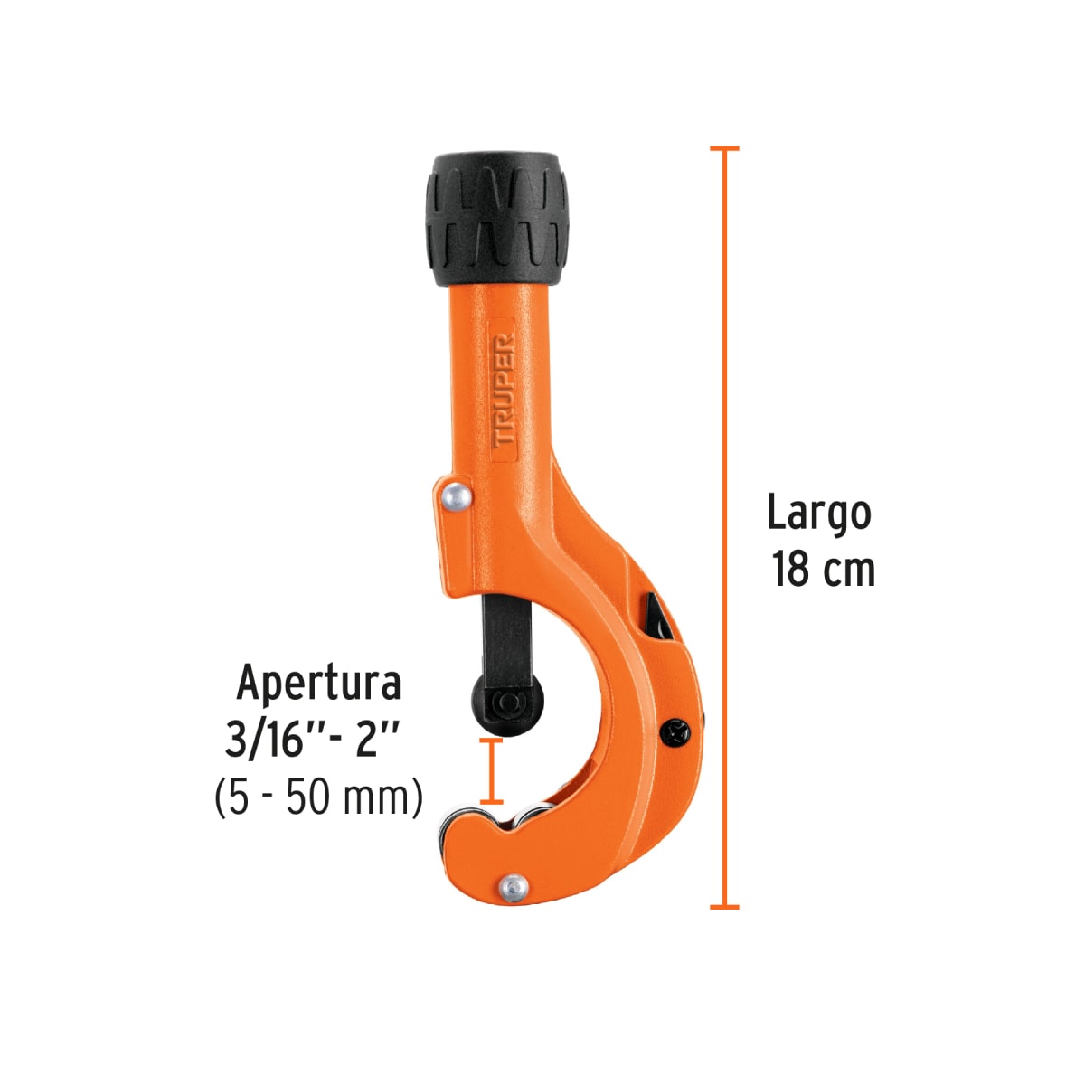 Cortador tubo de cobre 3/16'' a 2'' cuchilla 18 mm. truper3