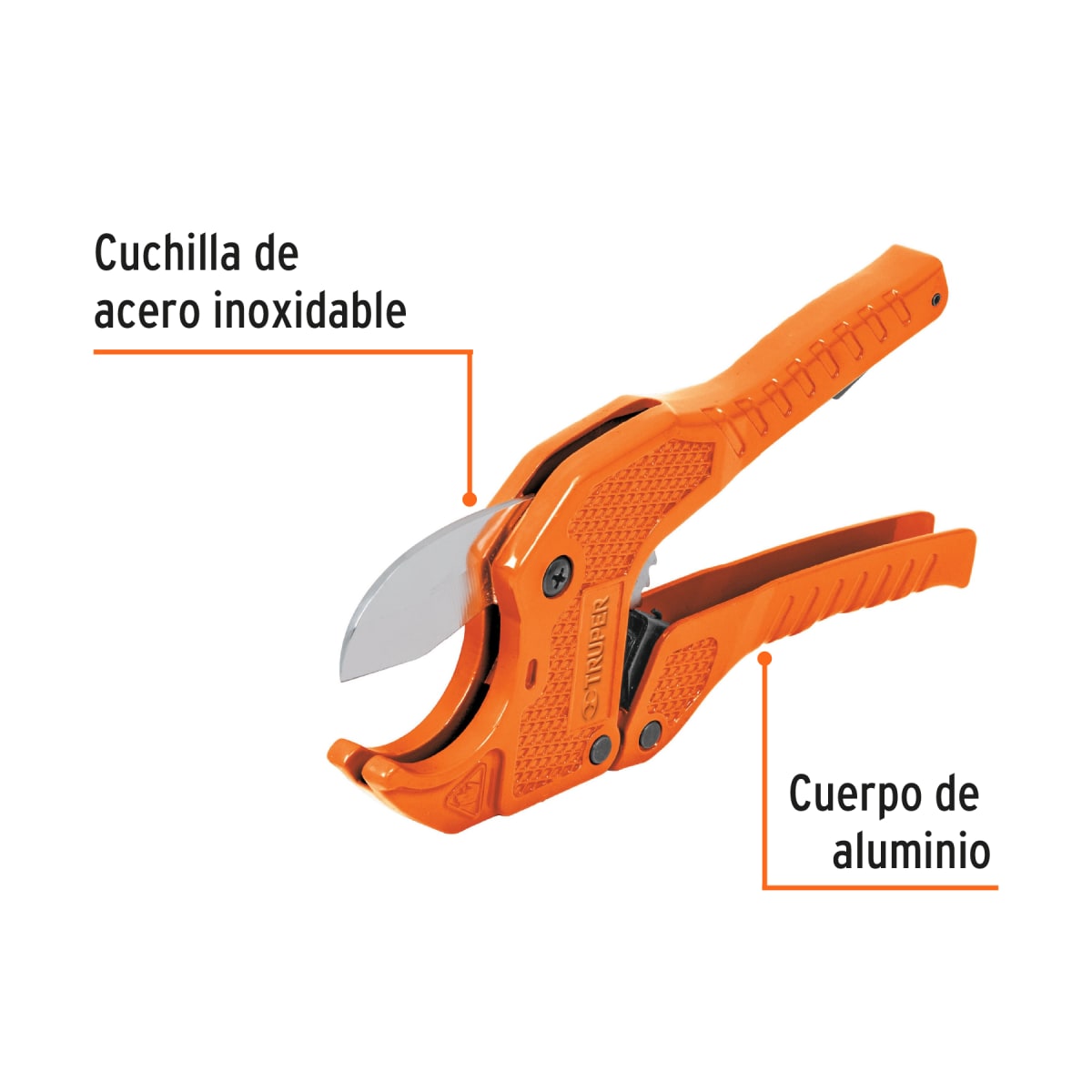 Cortador de tubo de plástico capacidad corte 1 5/8