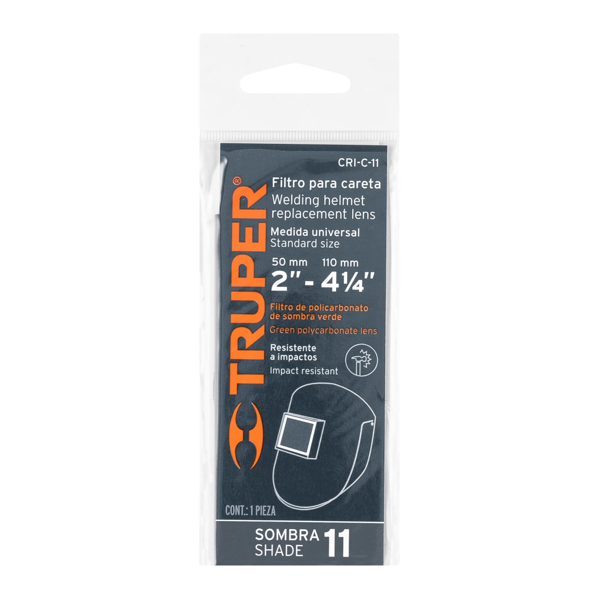 Lente sombra 11 para máscaras con lente abatible Truper y Pretul3
