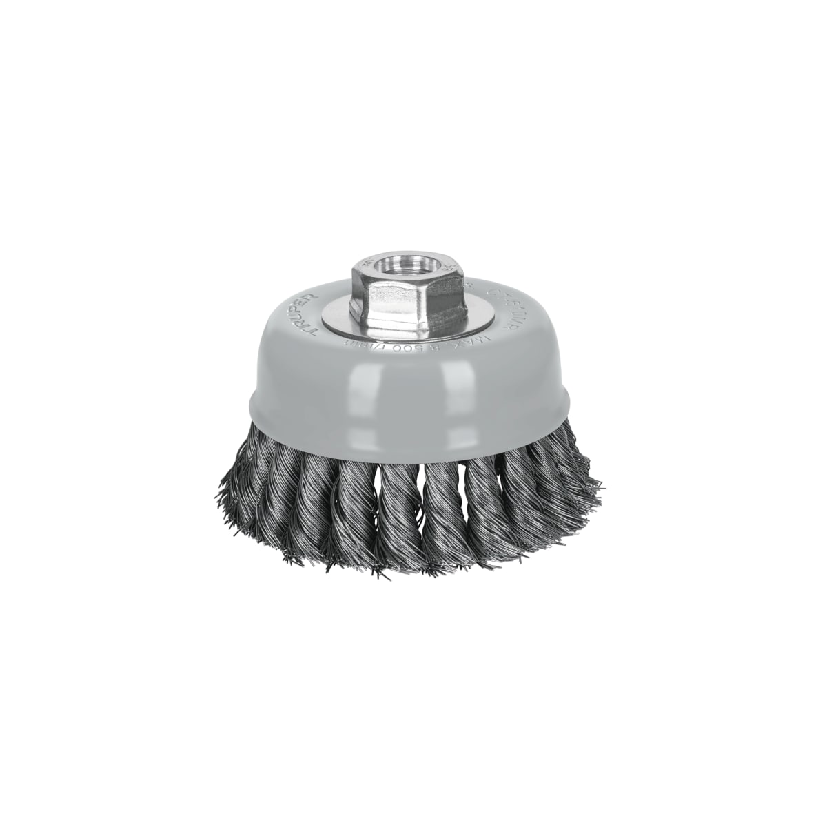Escobilla tipo copa 4´´ alambre trenzado fino, Multi-rosca, Truper1