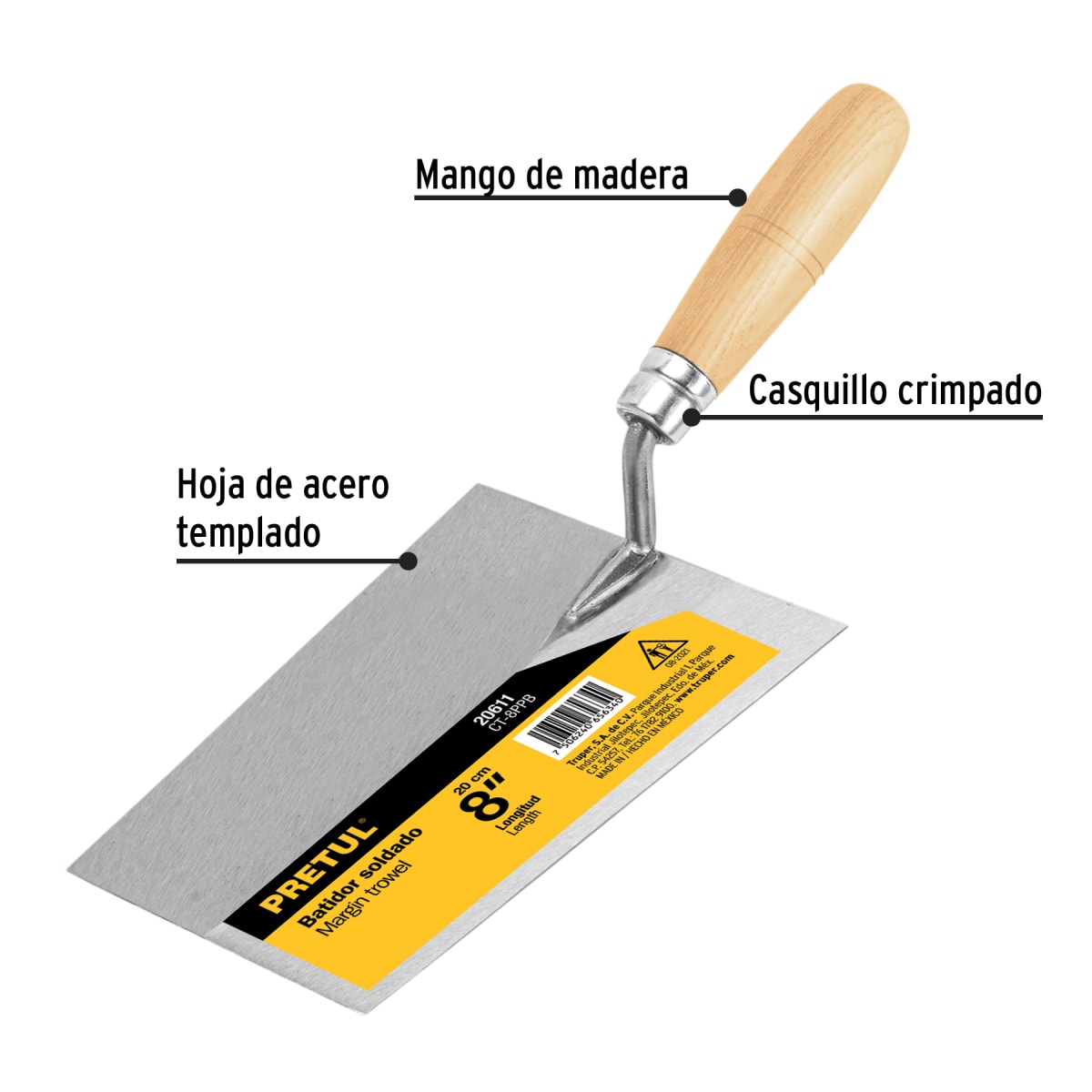 Batidor soldado de 8´´, Pretul2