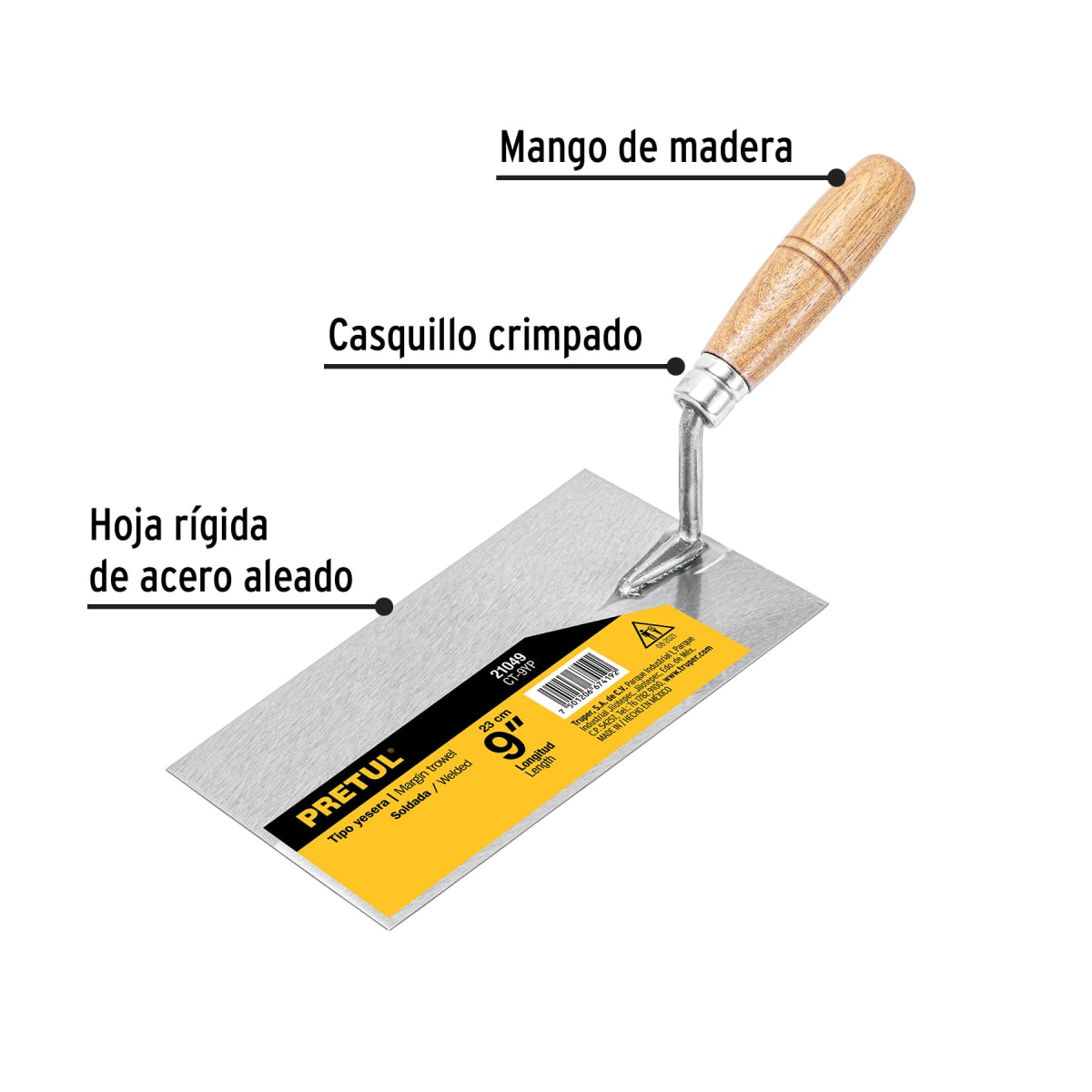 Plancha de batir de 9''. pretul2