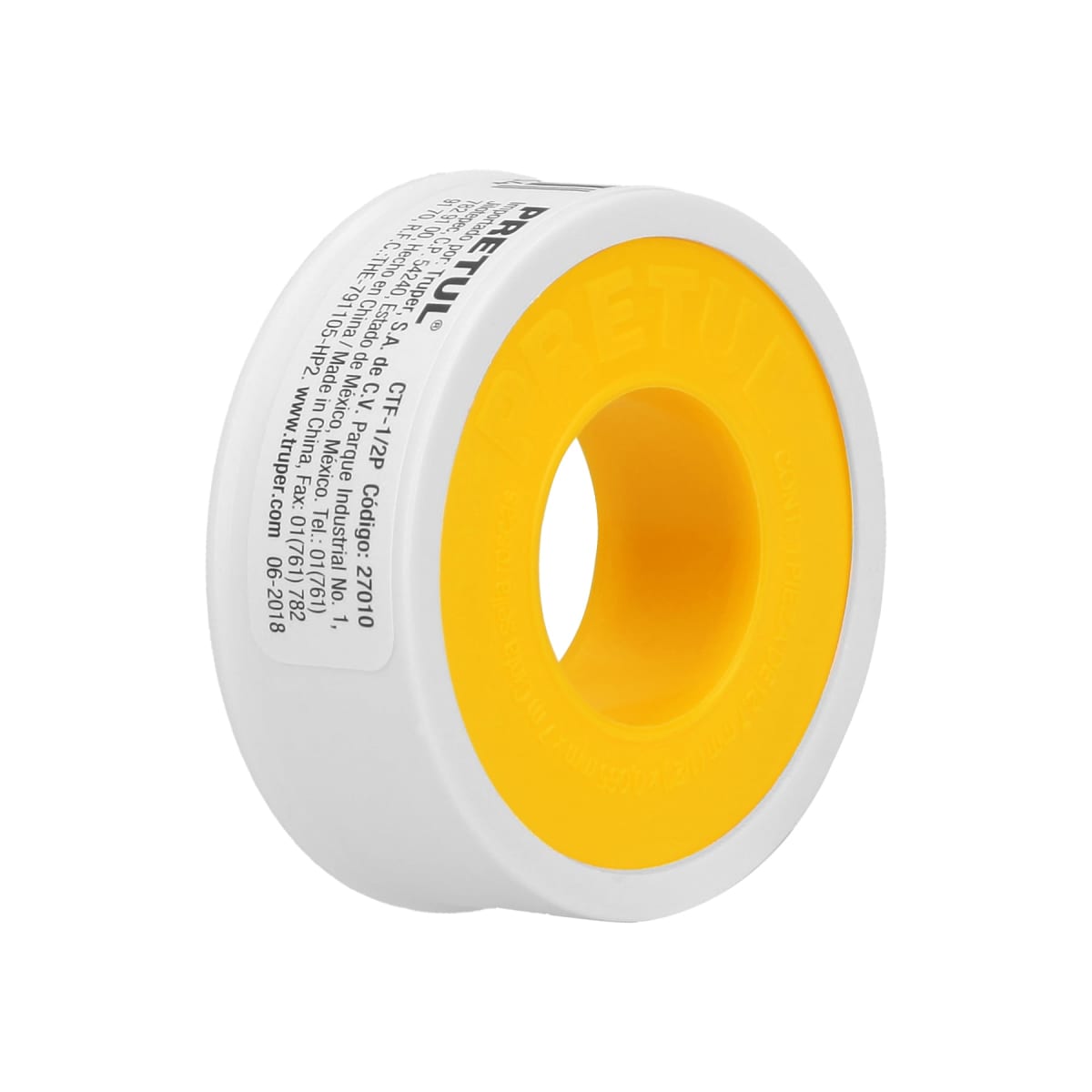 Cinta sella roscas 1/2'' x 7 m de largo Pretul2