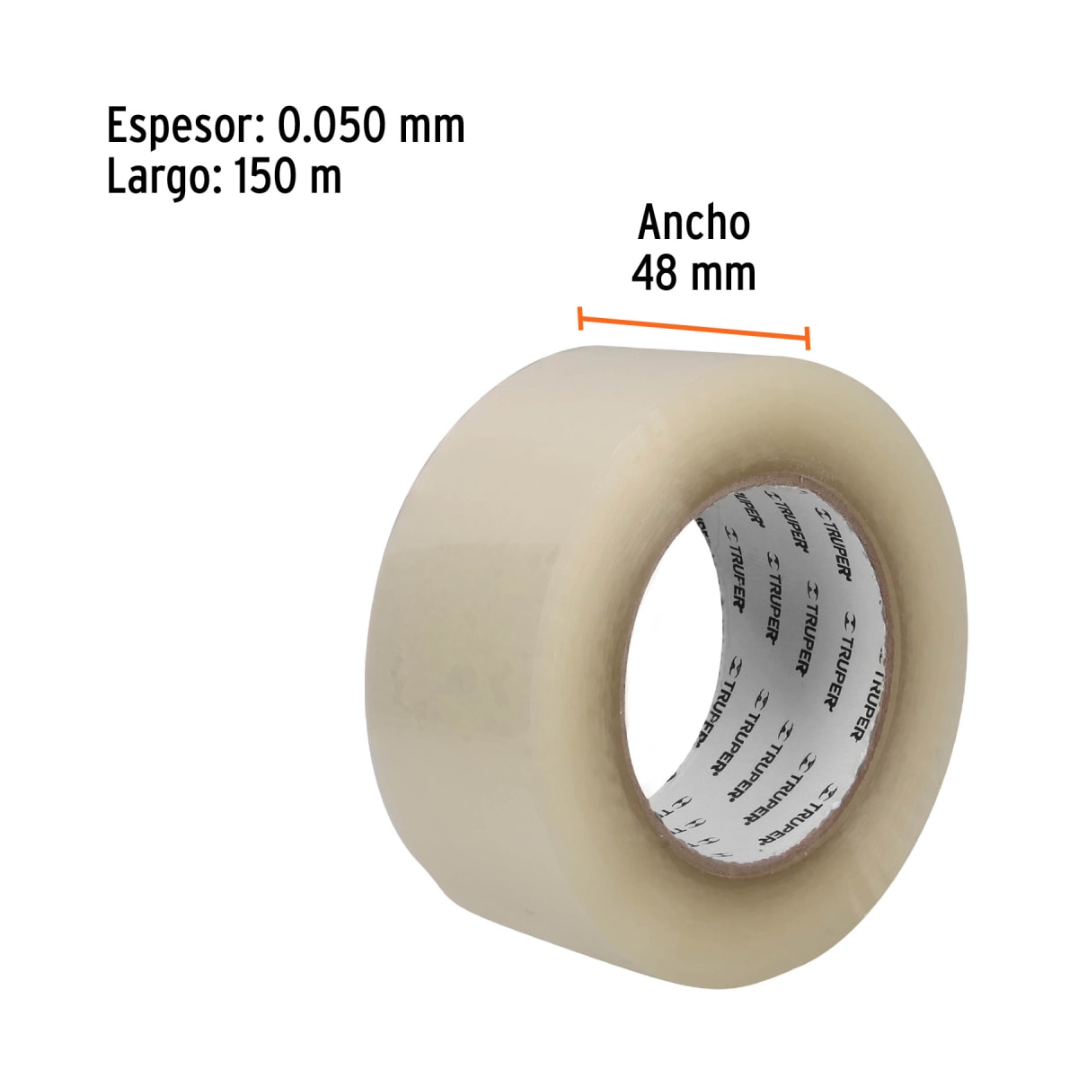 Cinta para embalaje 48 mm x 150 m transparente, Truper2