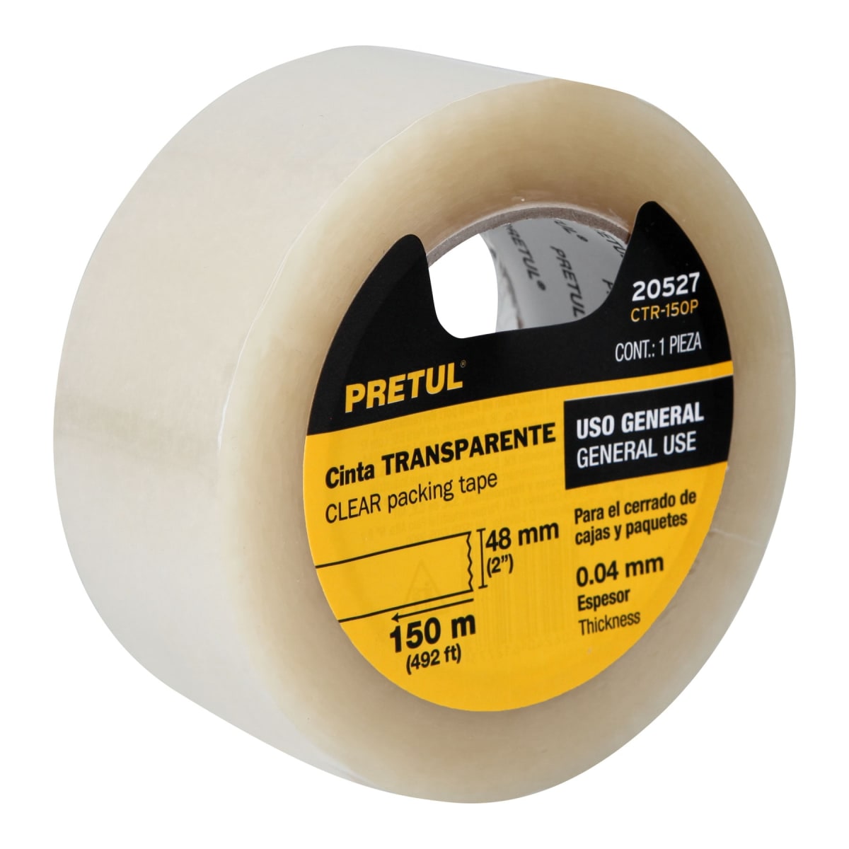 Cinta para embalaje 48 mm x 150 m transparente, Pretul2