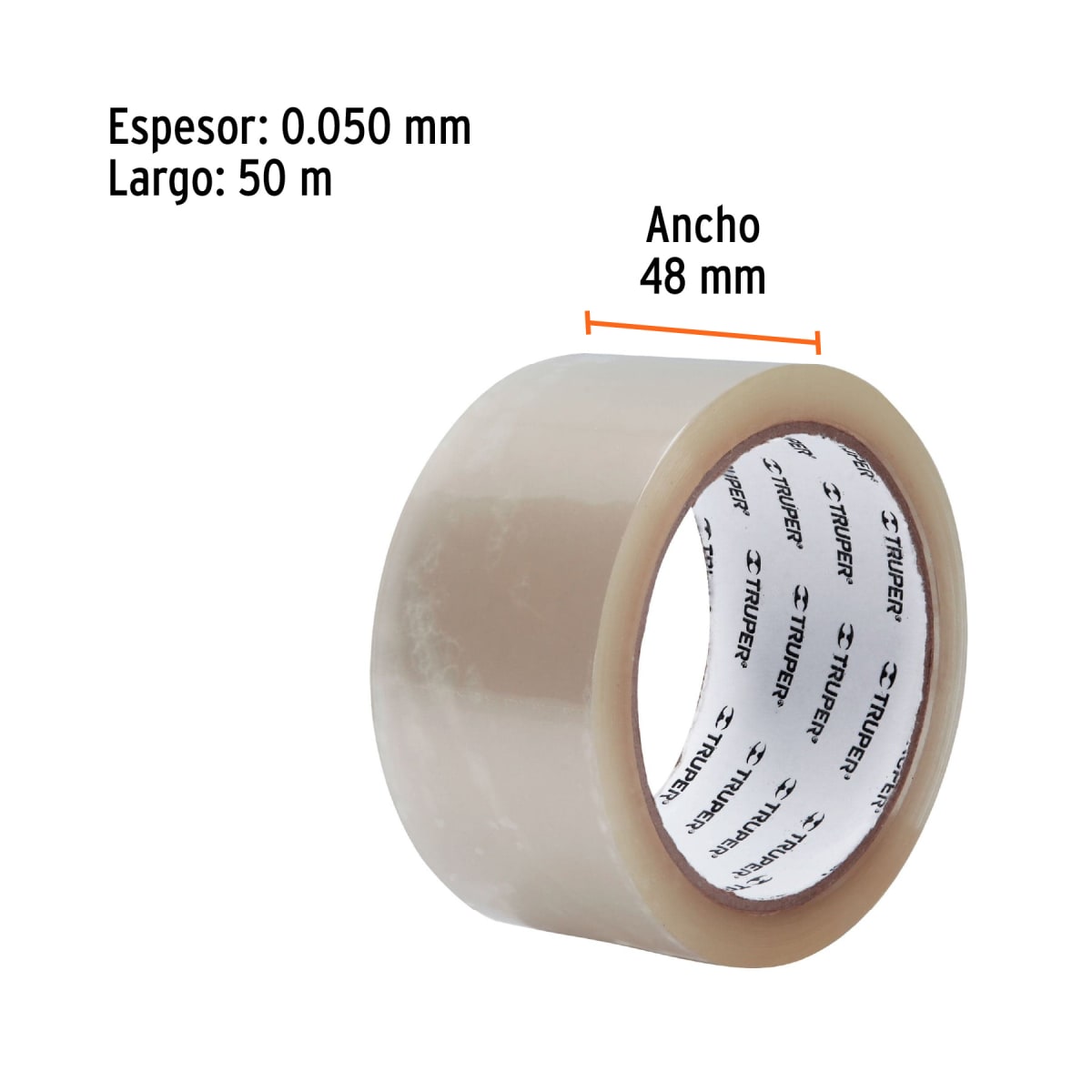 Cinta para embalaje 48 mm x 50 m transparente, Truper3