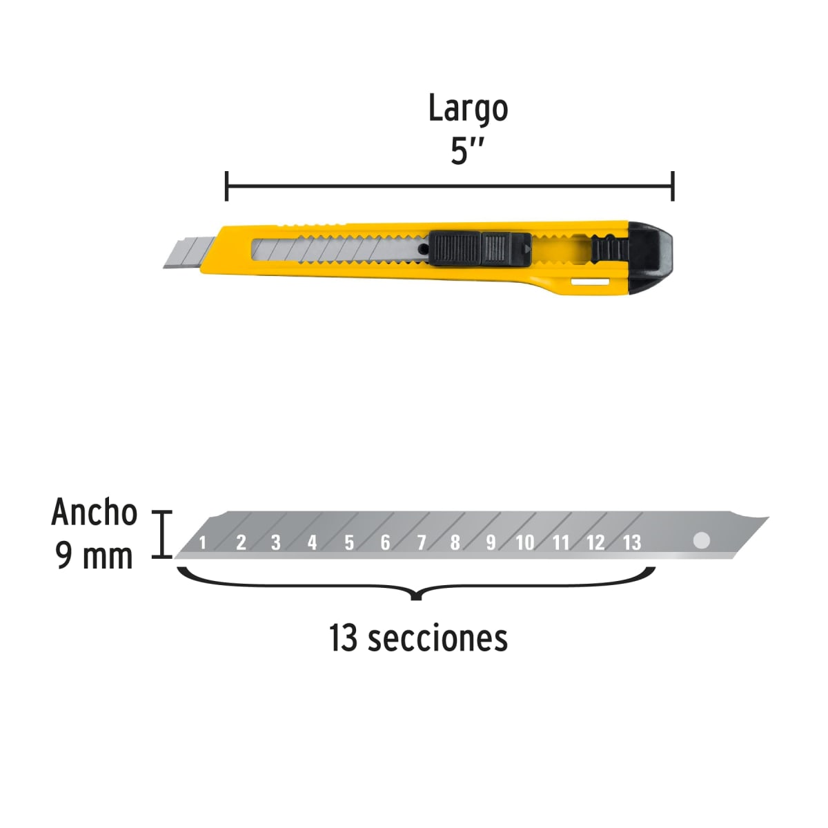 Cuchilla de plástico 9 mm Pretul3