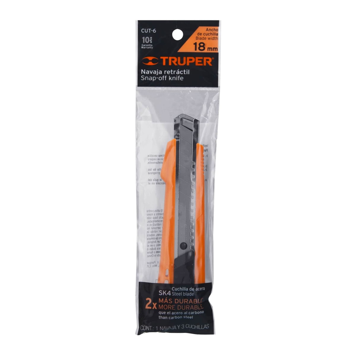 Cuchilla Profesional con alma Metalica 18 mm Truper4