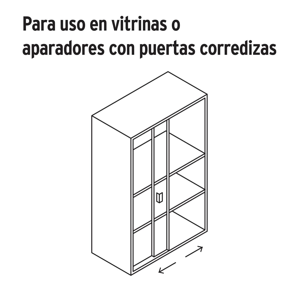 Chapa cerradura para vitrina tipo serrucho Hermex6