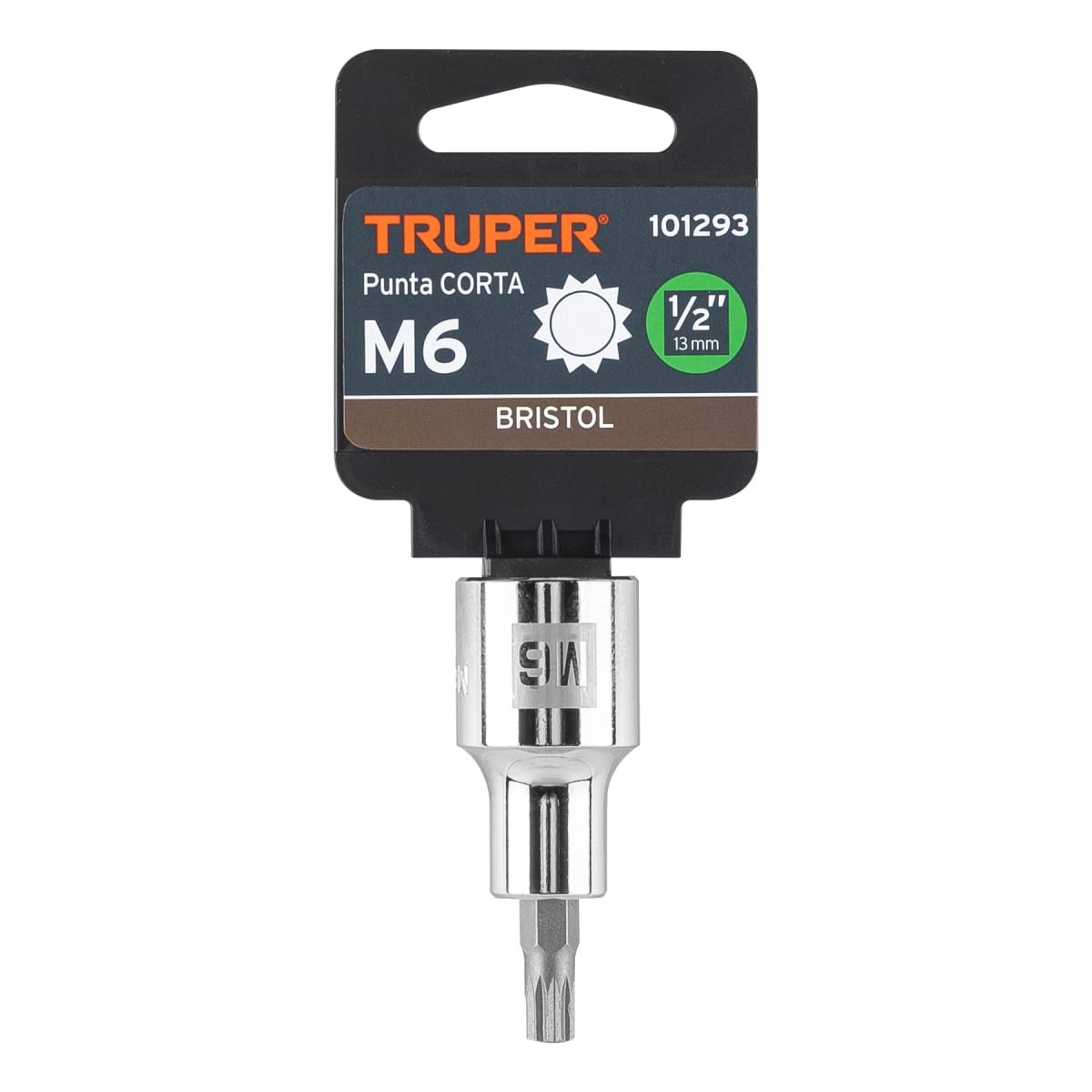 Dado encastre 1/2´´ punta corta bristol M6, Truper4