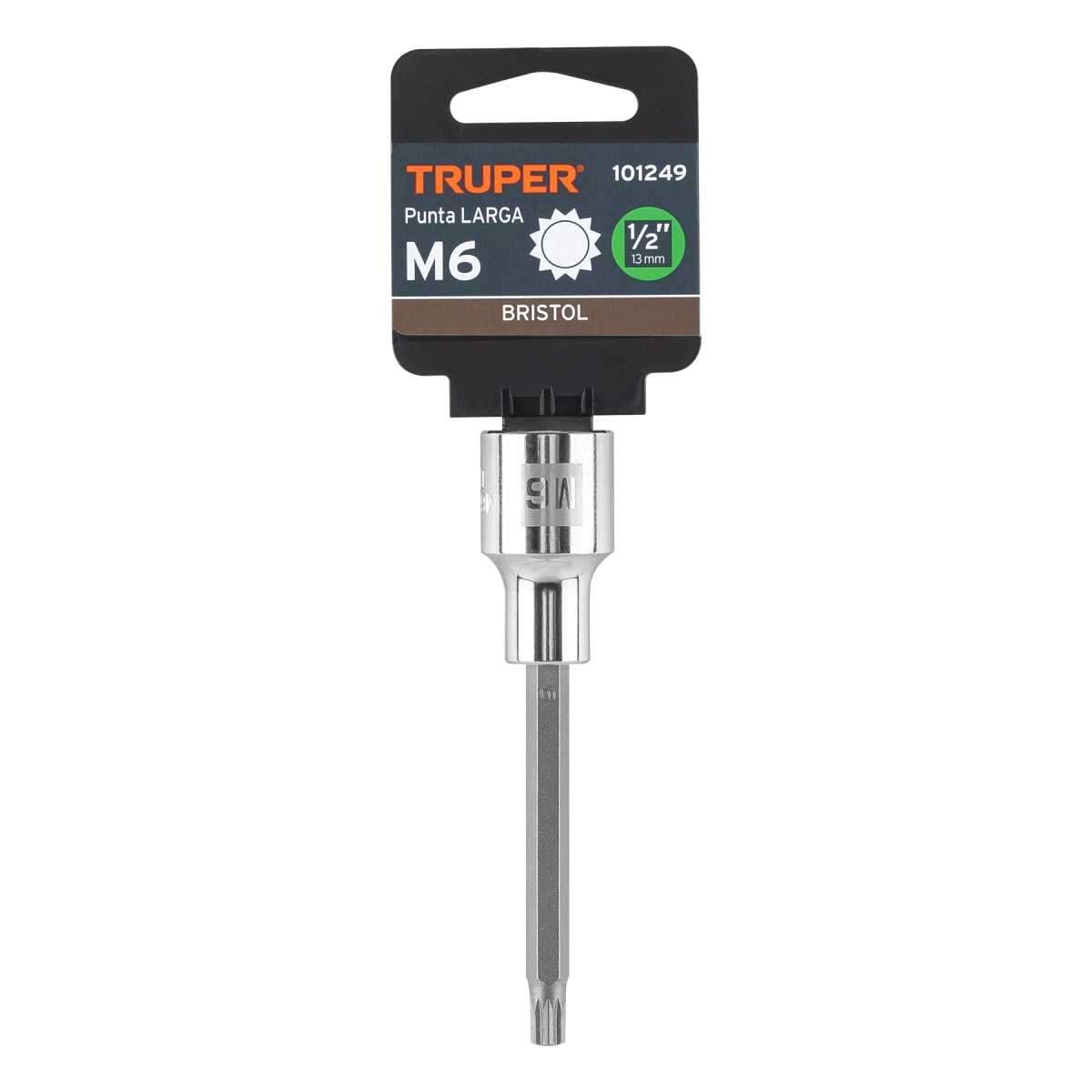 Dado encastre 1/2'' punta larga bristol m6 Truper4